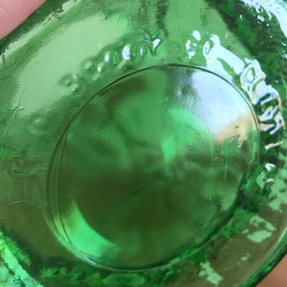 Green Crinkle Glass Widemouth Flower Urn Vase Vintage EO Brody A109 USA - Picture 6 of 7